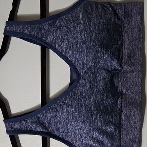 Jockey Blue Heathered Activewear Top With Molded Pads Size L